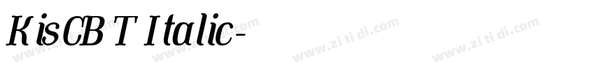 KisCBT Italic字体转换